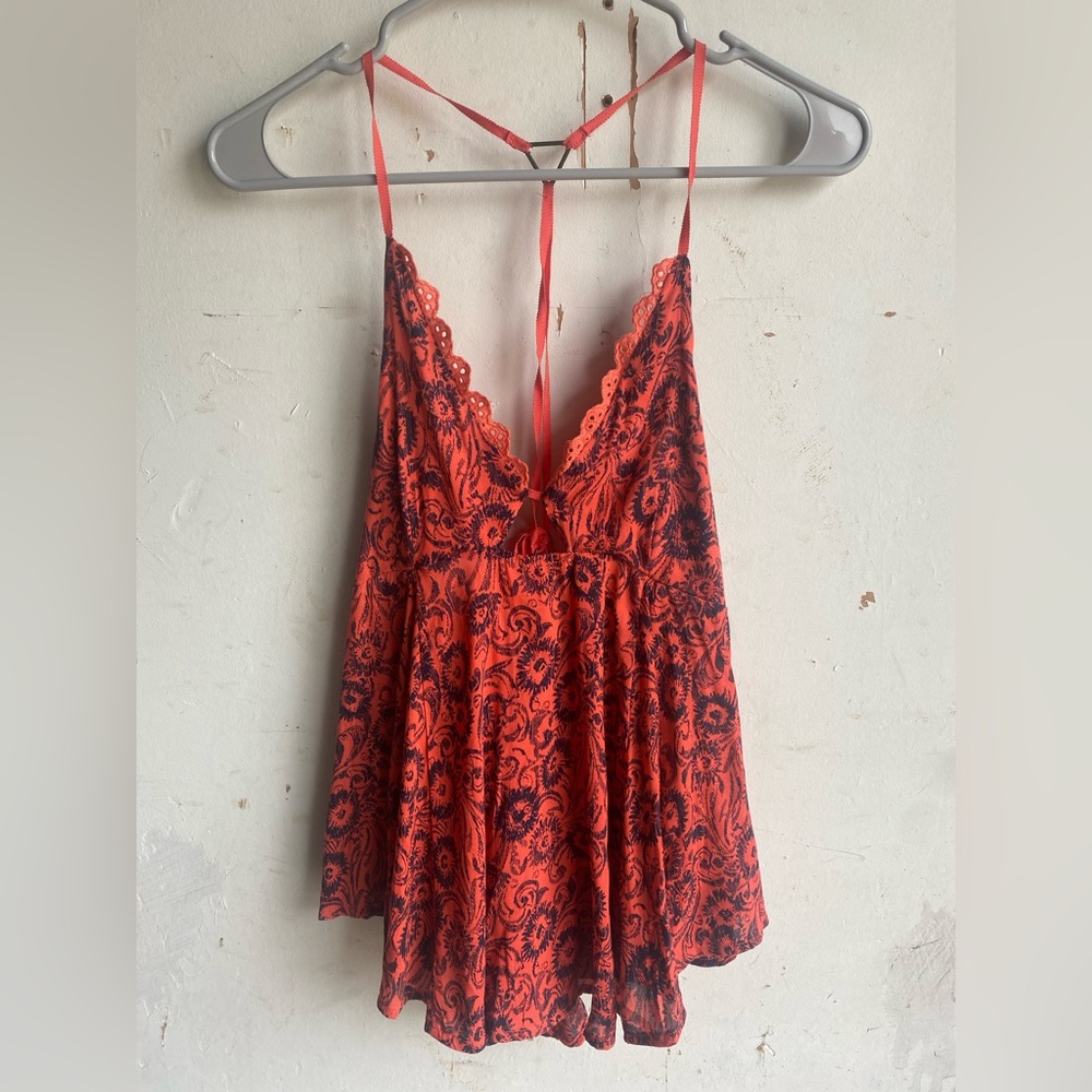 Free people tie back tank top